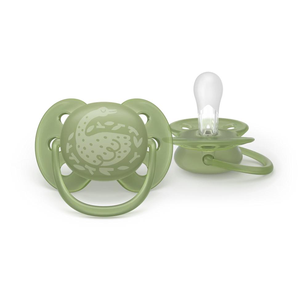 Силиконовая пустышка Philips AVENT ultrasoft deco neutral 18м+ 2 шт
