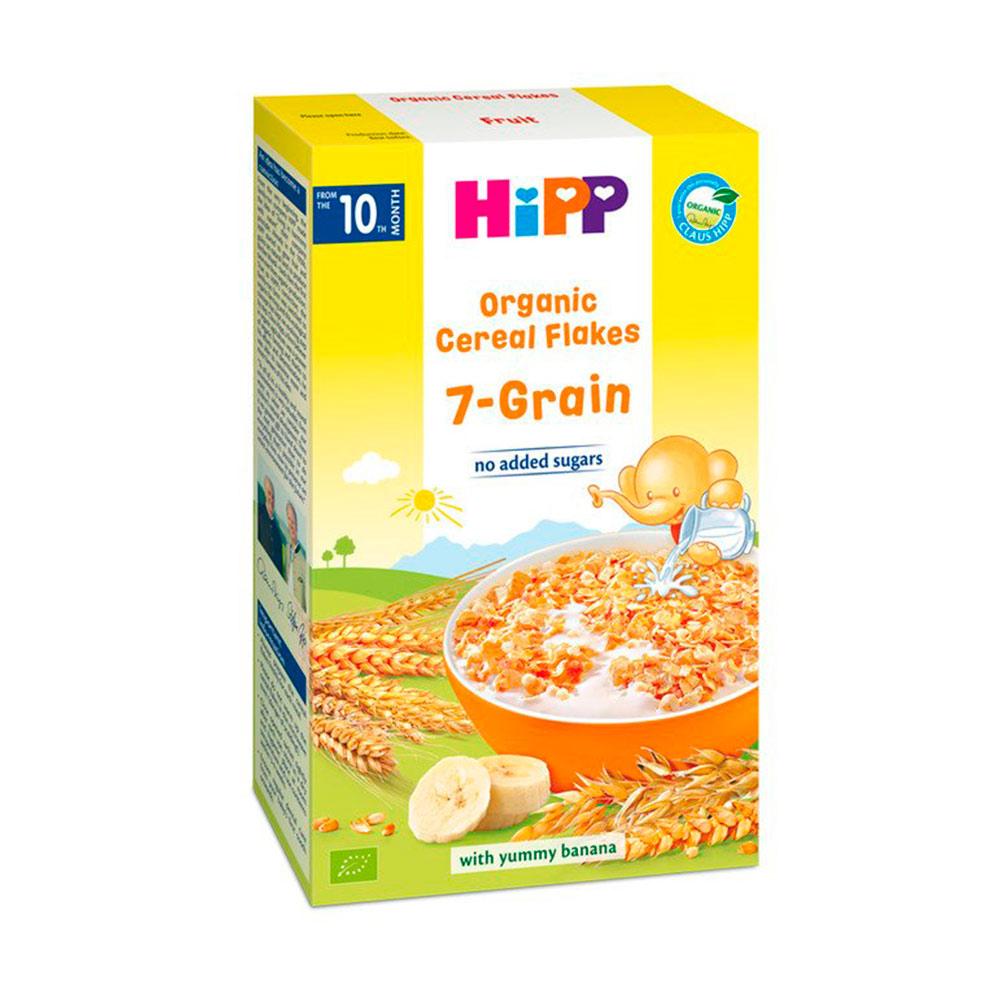 Каша HiPP Organic 7 злаков безмолочная из хлопьев с бананом 10м+ 200 гр