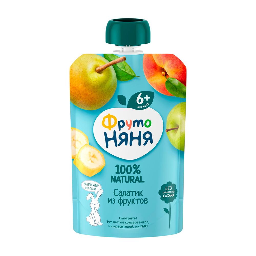 Пюре ФрутоНяня салатик из фруктов 6м+ 90 гр