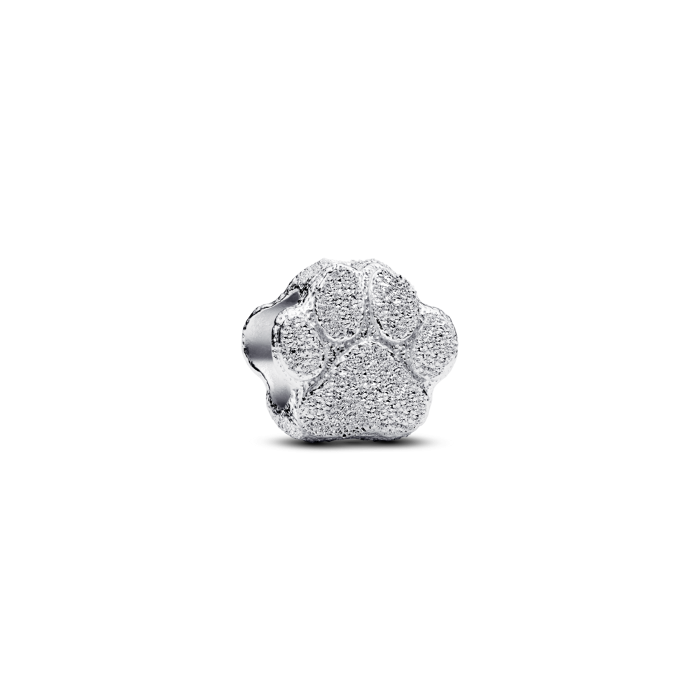 Textured paw sterling silver mini charm Textured paw sterling silver mini charm