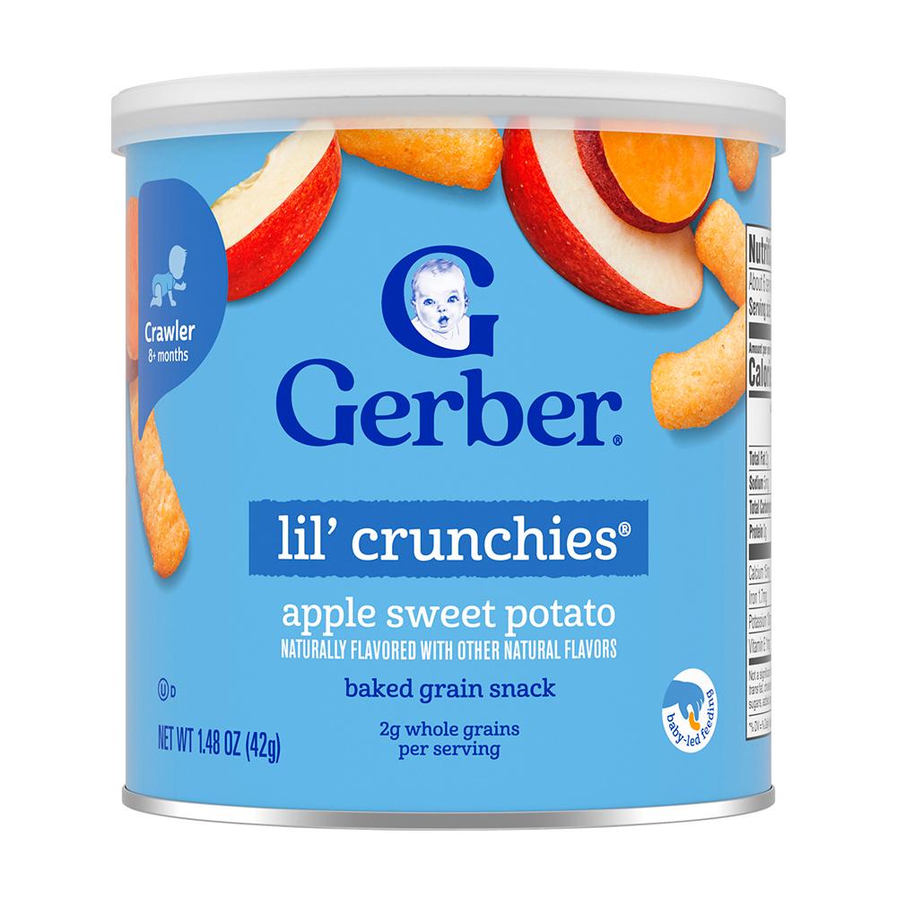 Кукурузки Gerber Lil Crunchies яблоко сладкий картофель 8м+ 42 гр