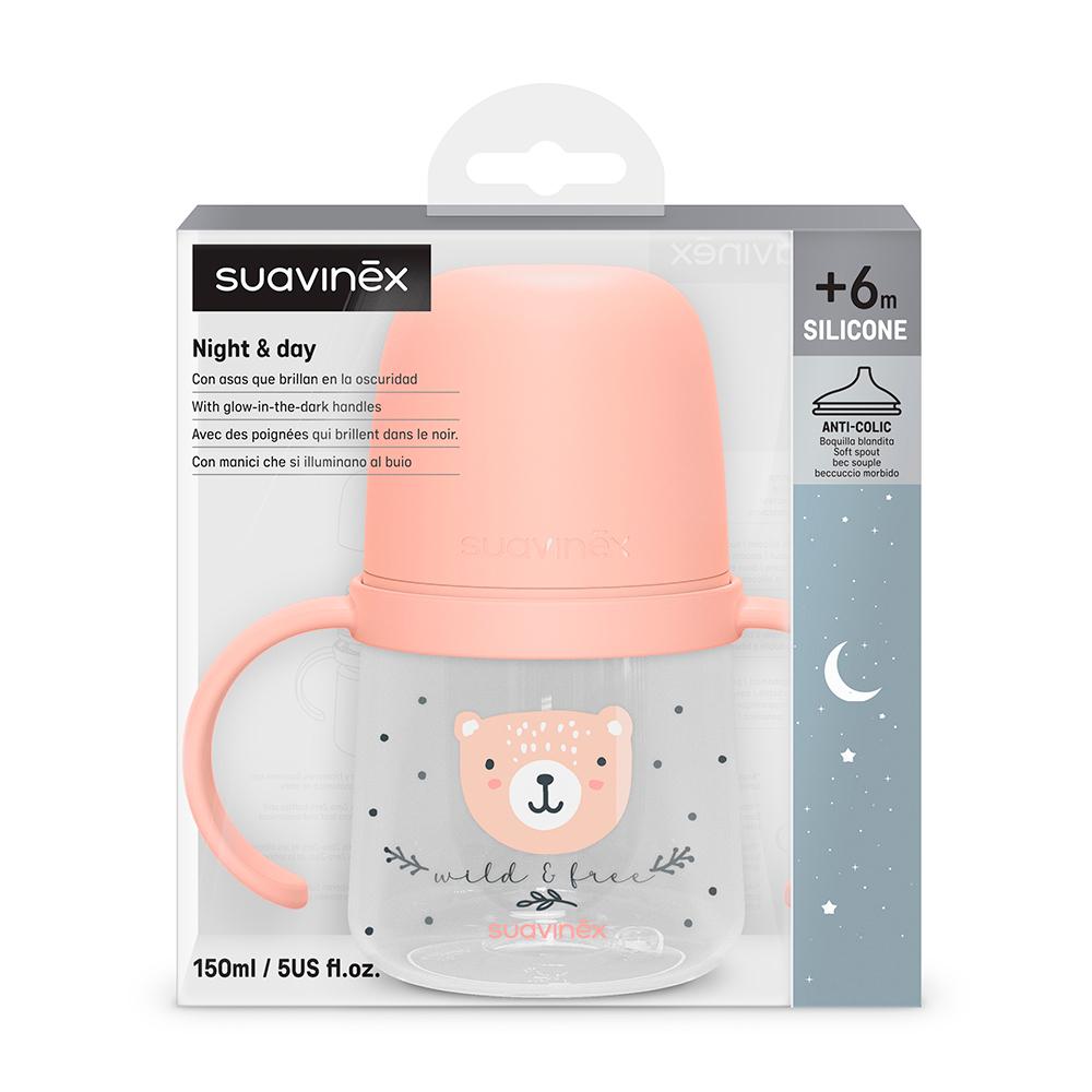 Поильник Suavinex ночной Wild розовый 6м+ Поильник Suavinex ночной Wild розовый 6м+