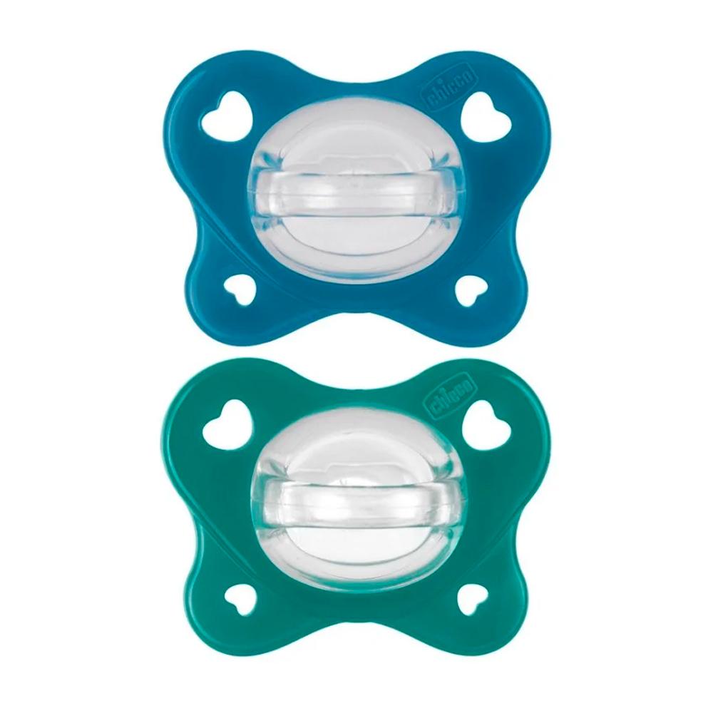 Пустышка Chicco PhysioForma Dual Soft силиконовая голубая 16-36м 2 шт