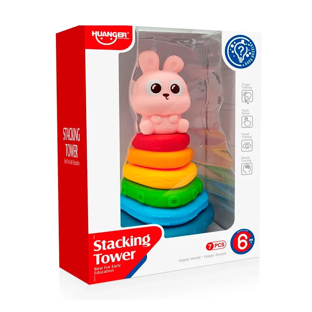 Детская сенсорная пирамидка Huanger Stacking Roly-Poly Детская сенсорная пирамидка Huanger Stacking Roly-Poly