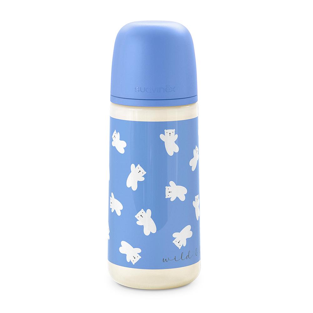 Бутылочка пластиковая Suavinex Wild голубая 360мл
