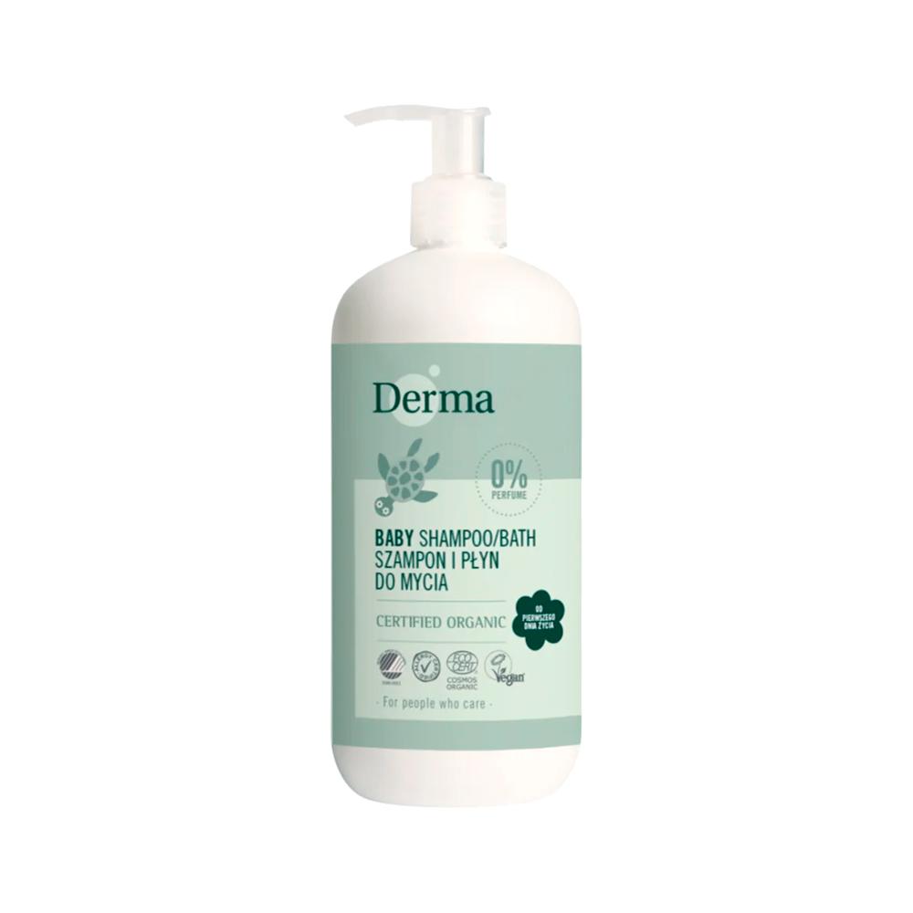 Детский шампунь и гель для купания Derma Eco Baby 250 мл