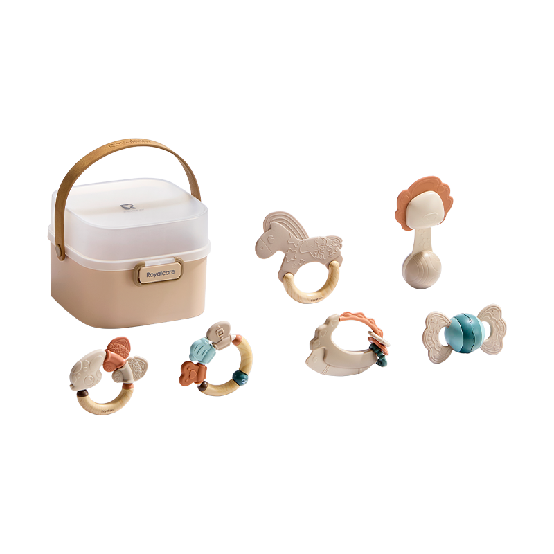 Набор прорезывателей — погремушек Royal Care в пластиковом контейнере 6 шт