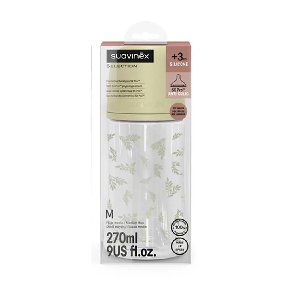 Бутылочка пластиковая Suavinex Poetry зеленая 3м+ 270мл