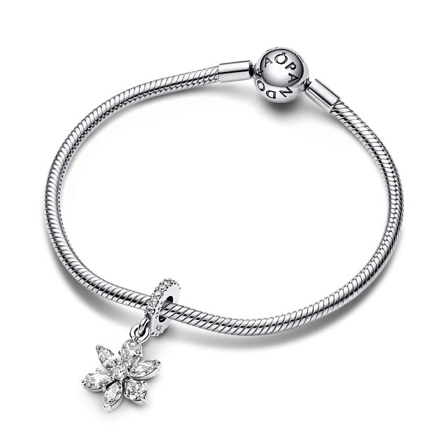 Herbarium cluster sterling silver dangle with clear cubic zirconia Herbarium cluster sterling silver dangle with clear cubic zirconia