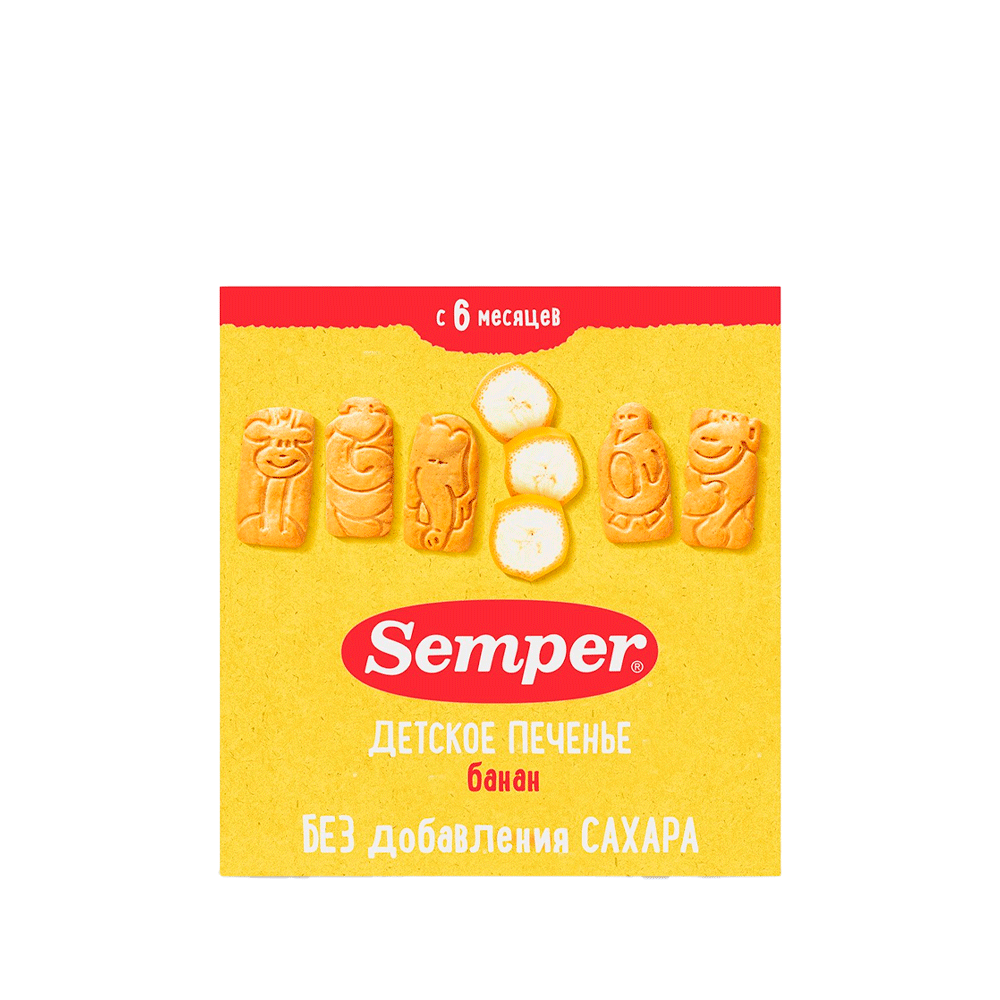 Печенье Semper, банан, 125 гр