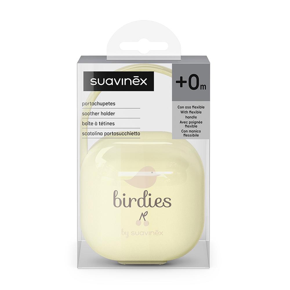 Футляр для пустышки Suavinex Birdies бежевый Футляр для пустышки Suavinex Birdies бежевый