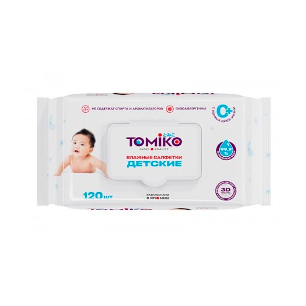 Детские влажные салфетки TOMIKO 120шт