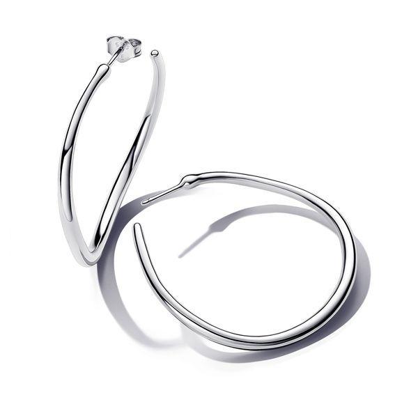Серьги-кольца из стерлингового серебра