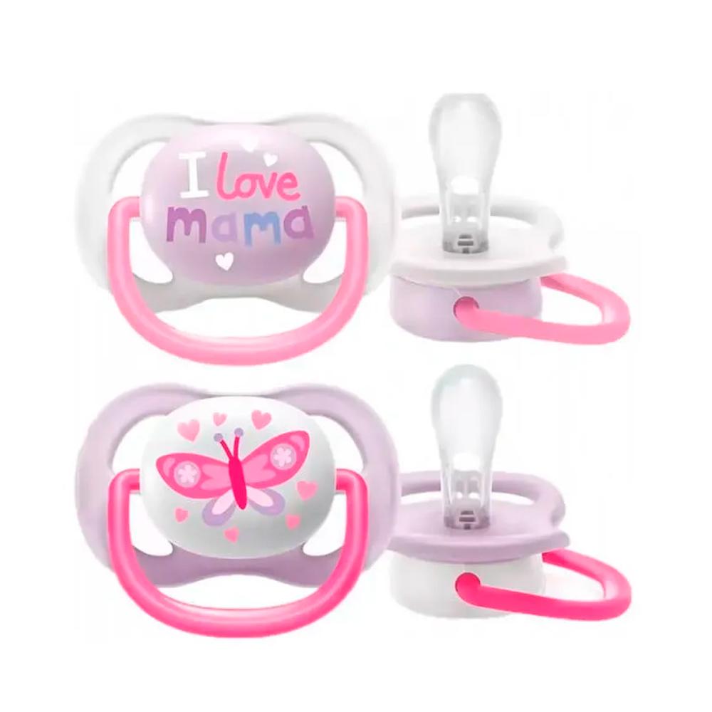 Пустышка Philips Avent Ultra Air I love ортодонтическая