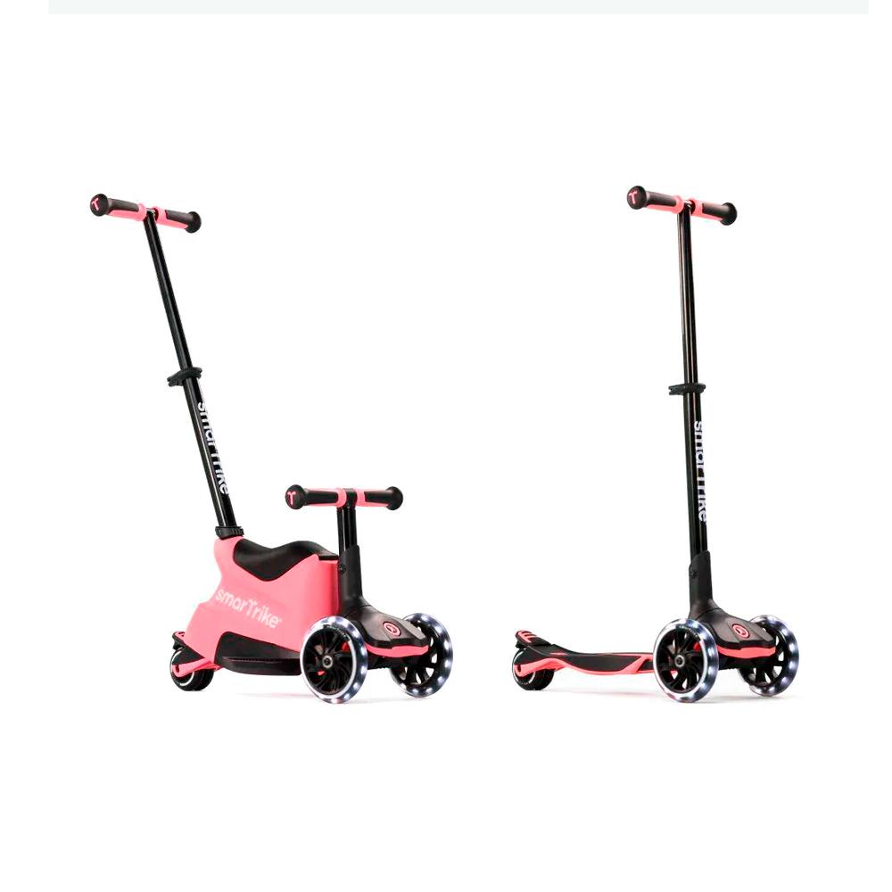 Растущий самокат-трансформер 3в1 SmarTrike Xtend Scooter Ride On Salmon Pink