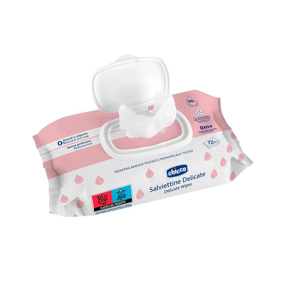 Влажные салфетки для детей Chicco Baby Delicate 72 шт