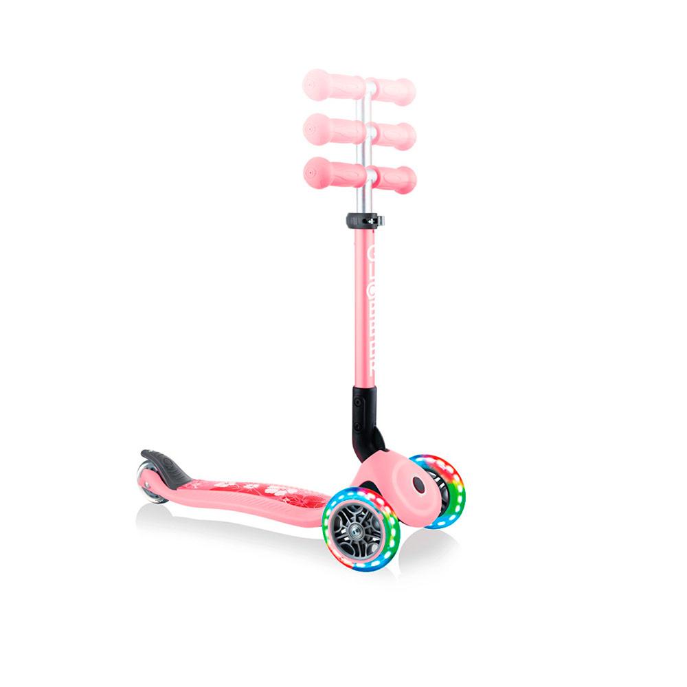 Трёхколесный самокат Globber Junior Foldable Fantasy Lights Pastel Pink