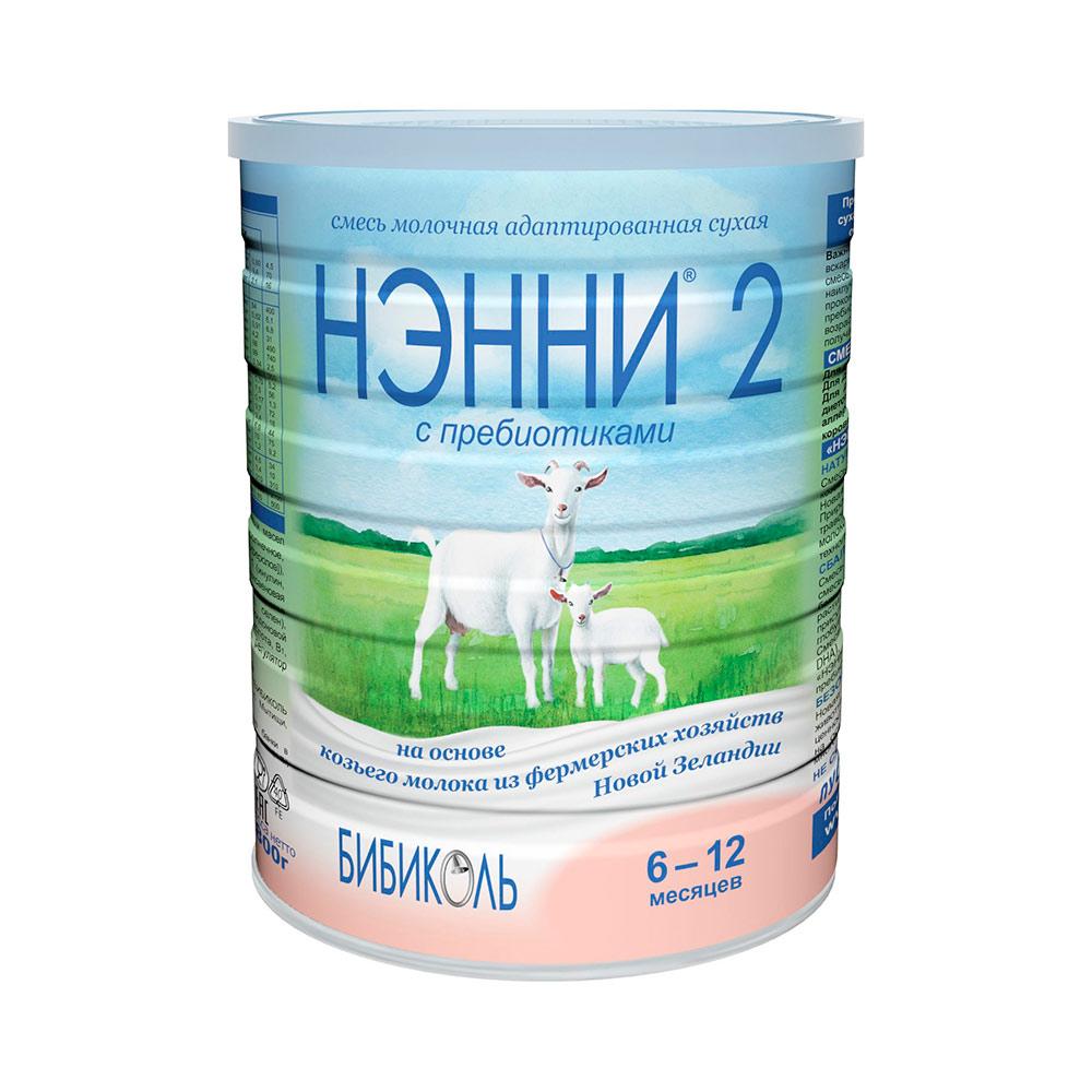 Сухая молочная смесь НЭННИ 2 на основе козьего молока с пребиотиками 6-12м 800 гр