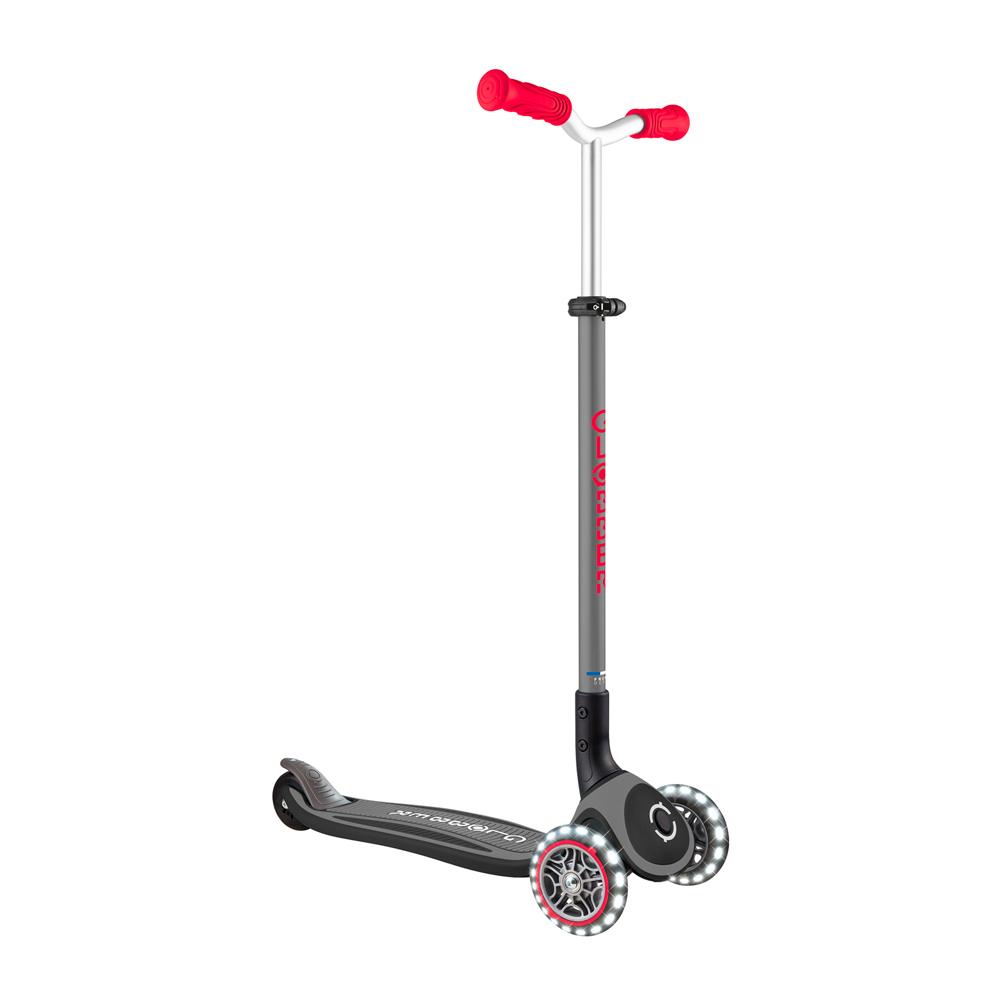 Трёхколесный самокат Globber Master Lights Black- Red