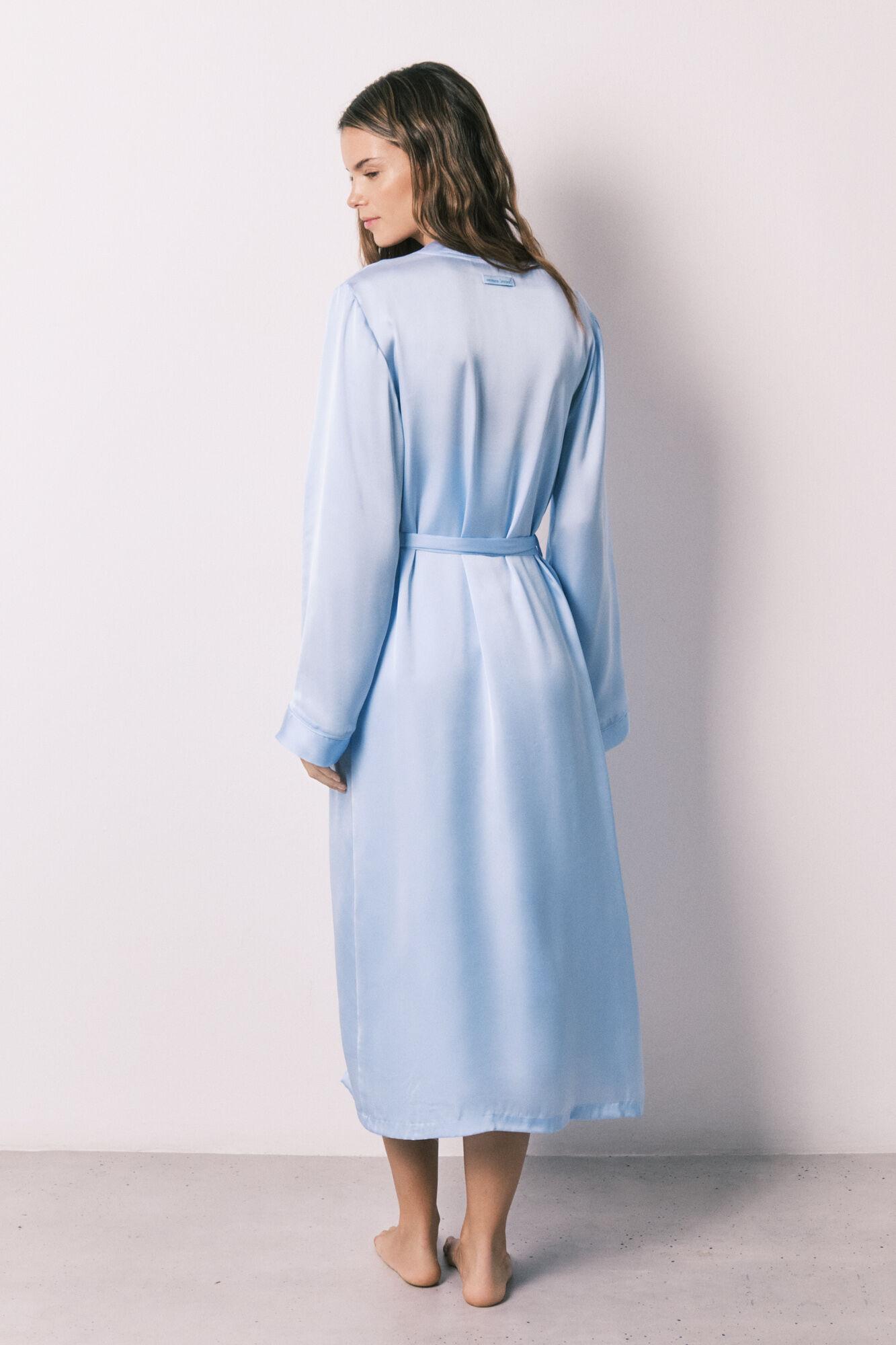 ST SATIN BL ROBE FR