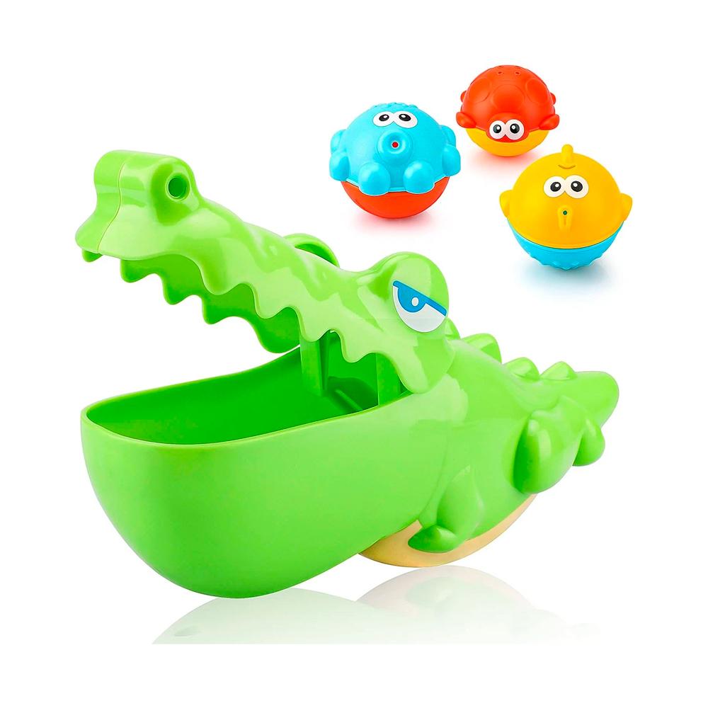 Набор игрушек для ванной Huanger Крокодил и морские обитатели HE0263 Набор игрушек для ванной Huanger Крокодил и морские обитатели HE0263