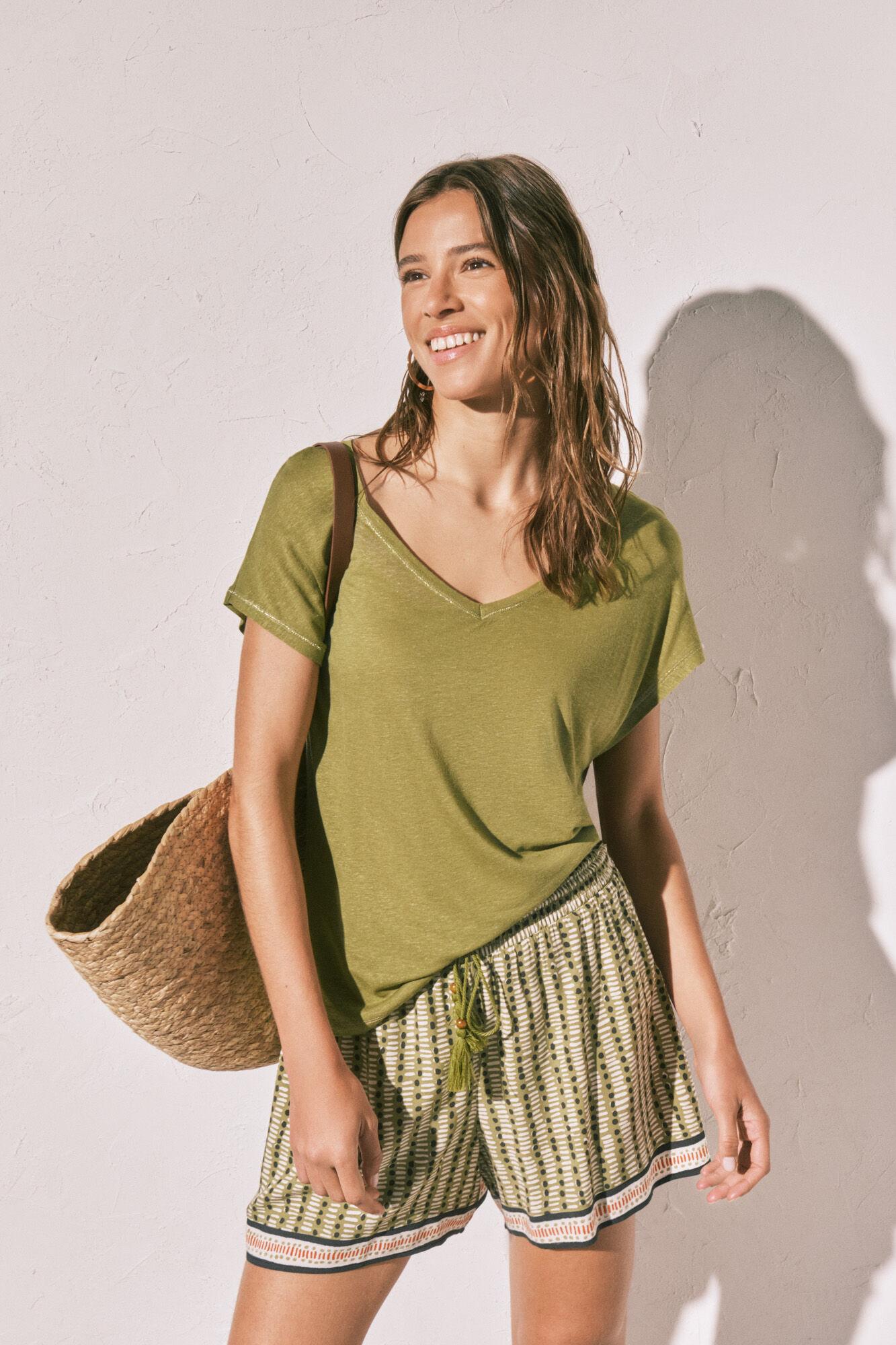 MMT LINEN TEE GREEN