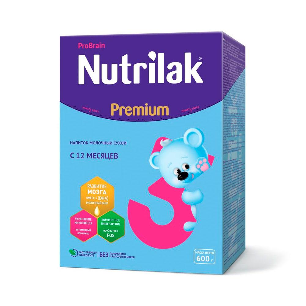 Сухая молочная смесь Nutrilak Premium 3 12м+ 600 гр