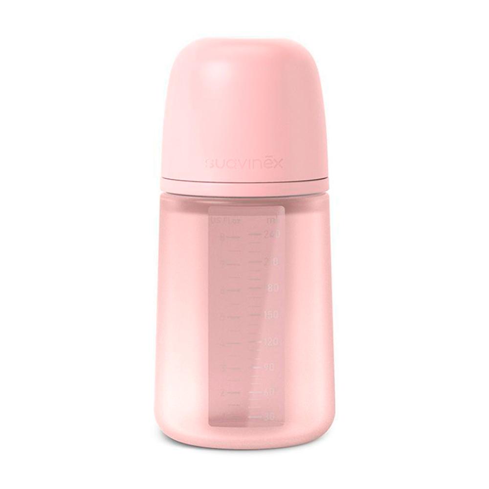 Бутылочка силиконовая Suavinex розовая 240мл