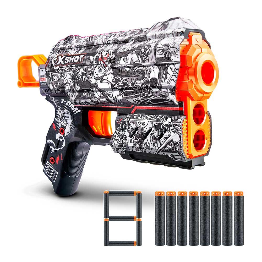 Бластер X-Shot Skins Flux Dart Illustrate 8 дротиков