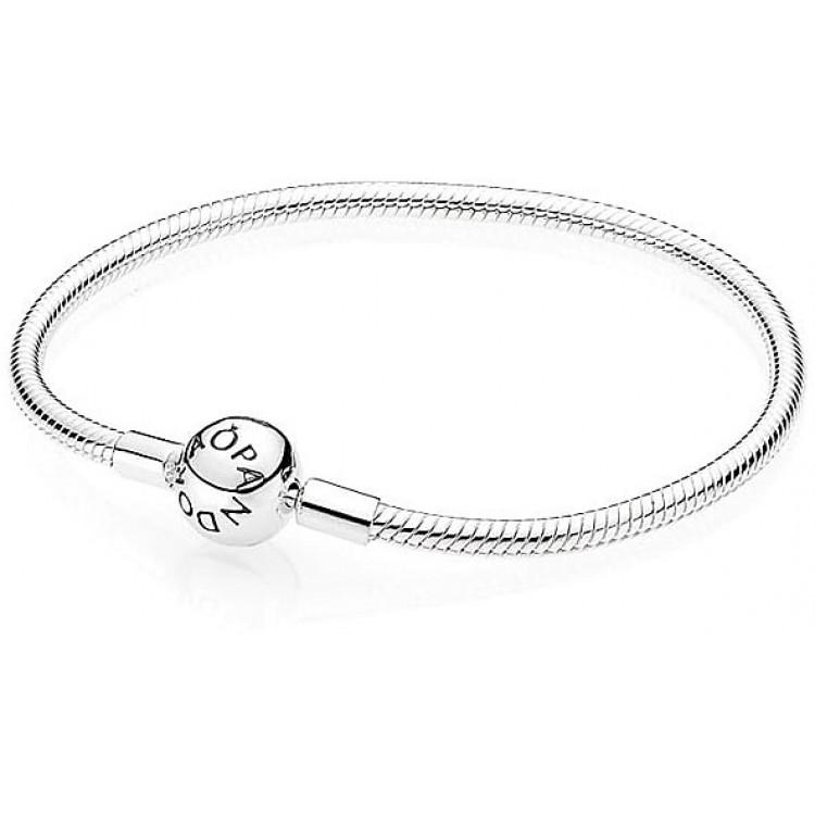Snake chain silver bracelet with round clasp Snake chain silver bracelet with round clasp