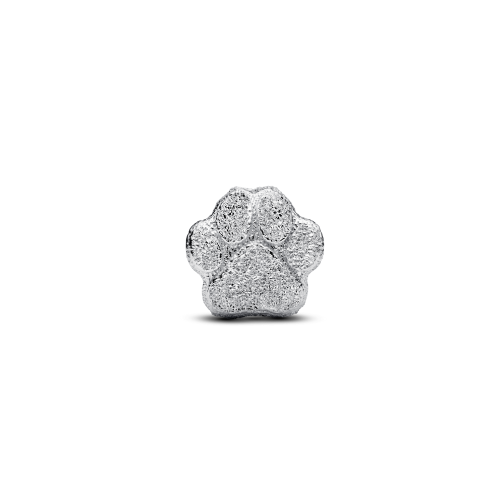 Textured paw sterling silver mini charm Textured paw sterling silver mini charm