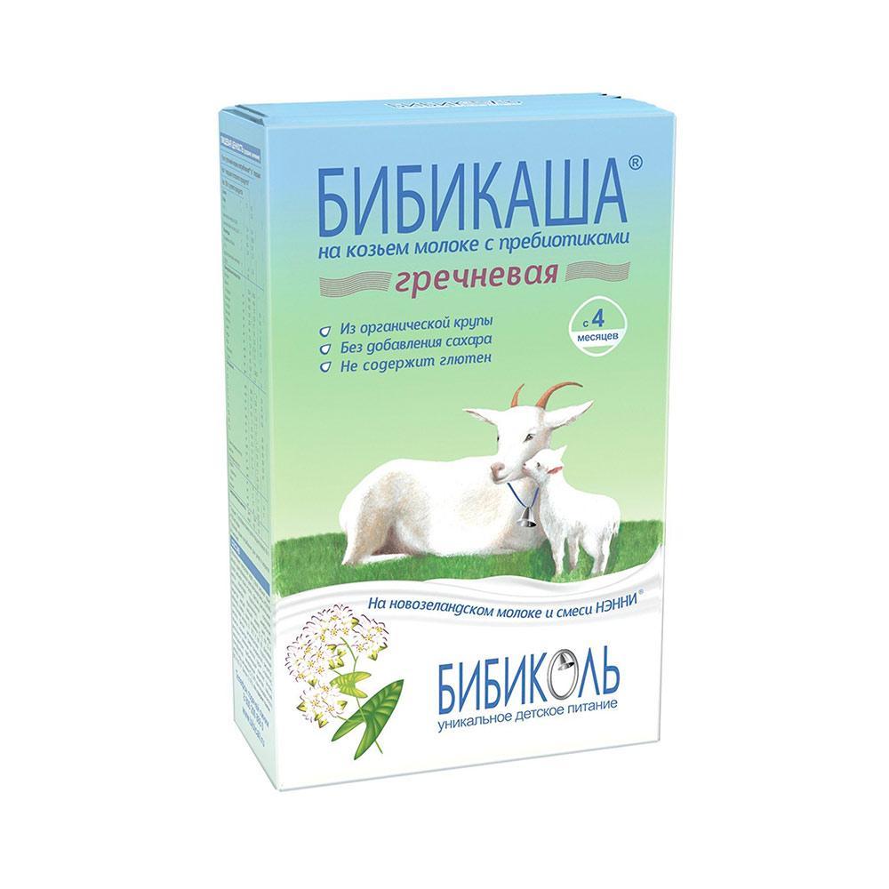 Бибикаша Бибиколь на козьем молоке гречневая с пребиотиками 4м+ 200 гр