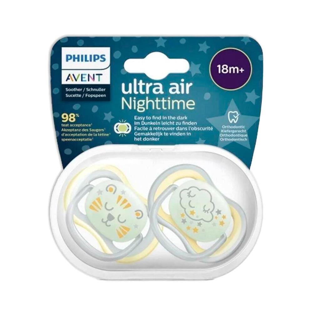 Пустышка Philips Avent Ultra Air Night Звёздный зайка 18м+ 2 шт