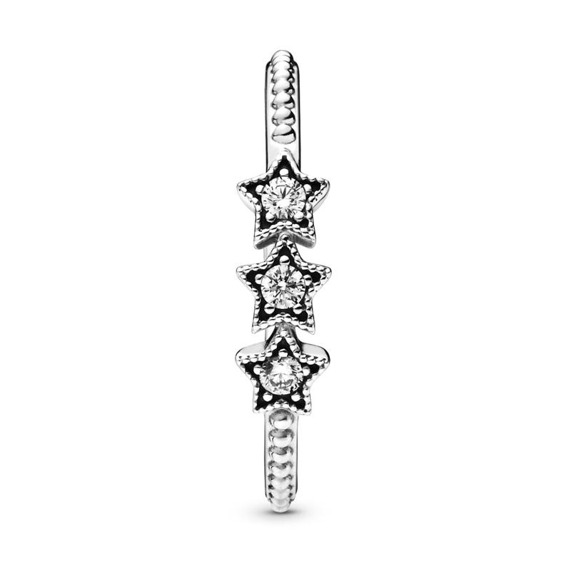 Серебряное кольцо Stars с прозрачным кубическим цирконием