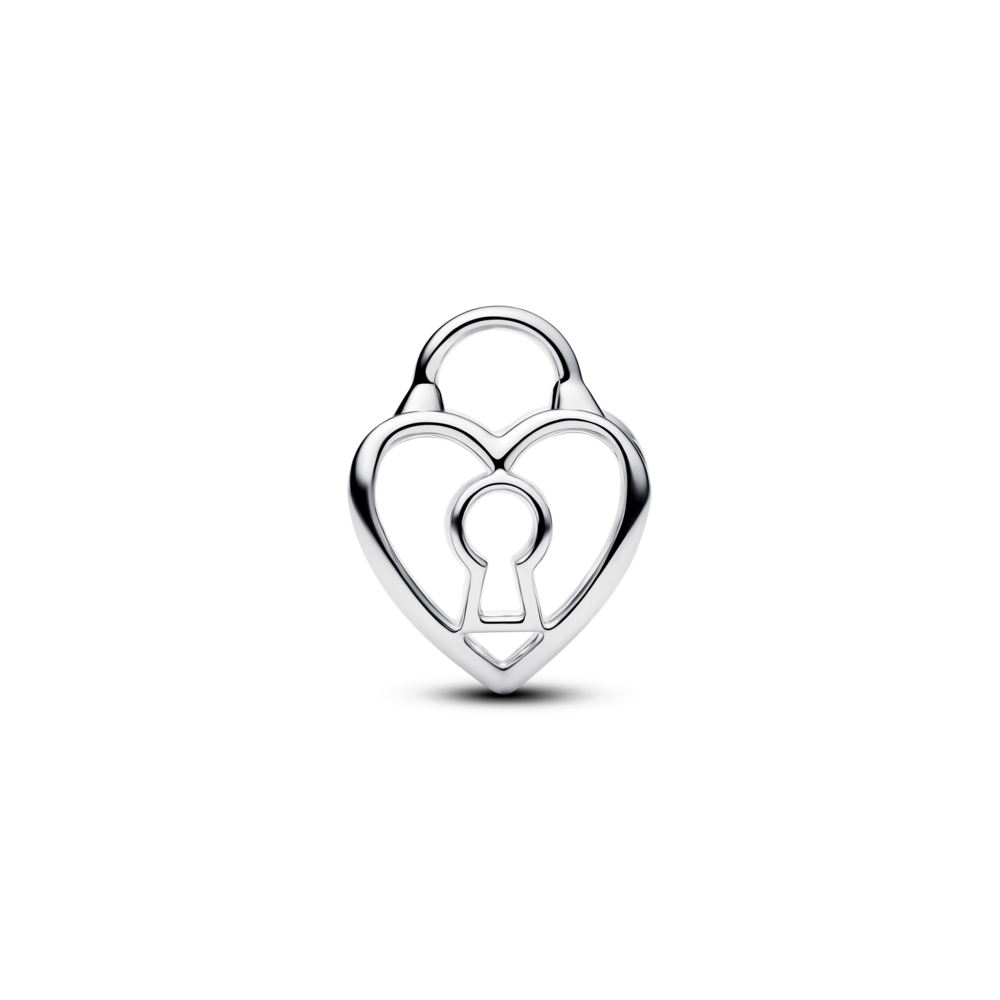 Heart padlock sterling silver charm Heart padlock sterling silver charm