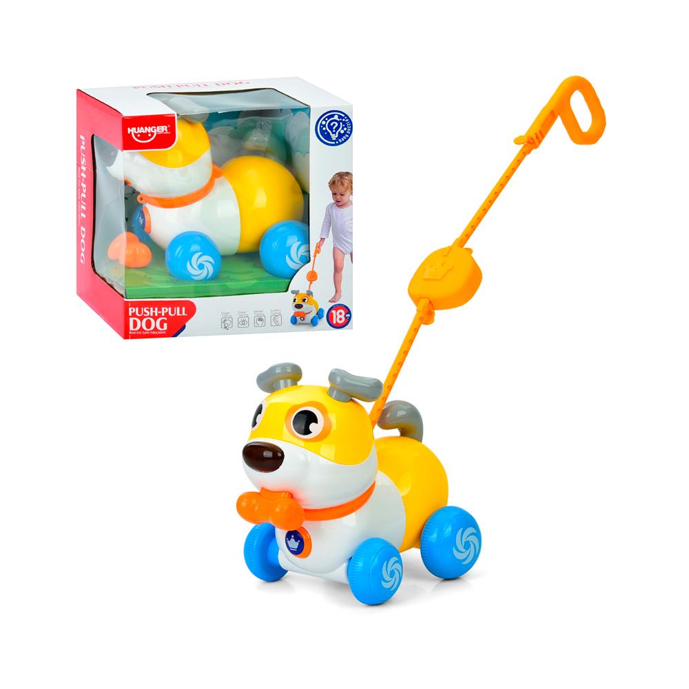 Музыкальная игрушка-каталка собака Huanger на поводке