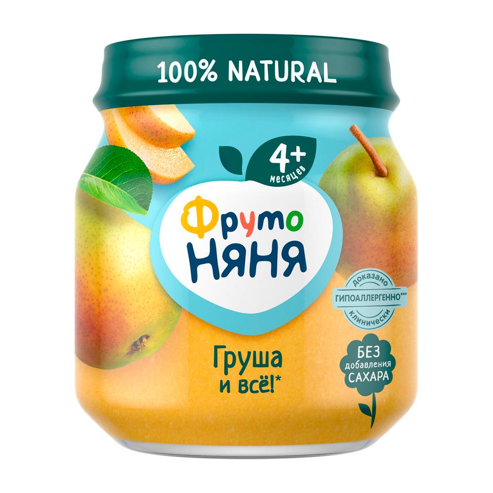 Пюре ФрутоНяня груша 4м+ 100 гр