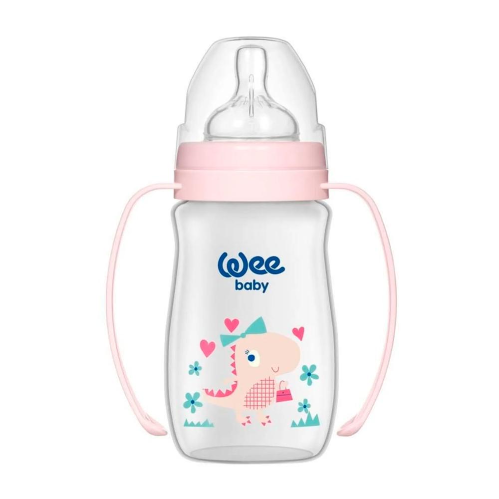 Бутылочка для кормления Wee baby Classic Plus с широким горлышком и ручками 250 мл Бутылочка для кормления Wee baby Classic Plus с широким горлышком и ручками 250 мл