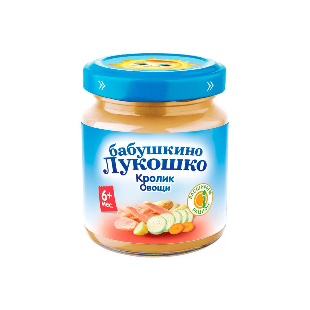 Пюре Бабушкино лукошко рагу овощное с кроликом 6м+ 100 гр Пюре Бабушкино лукошко рагу овощное с кроликом 6м+ 100 гр