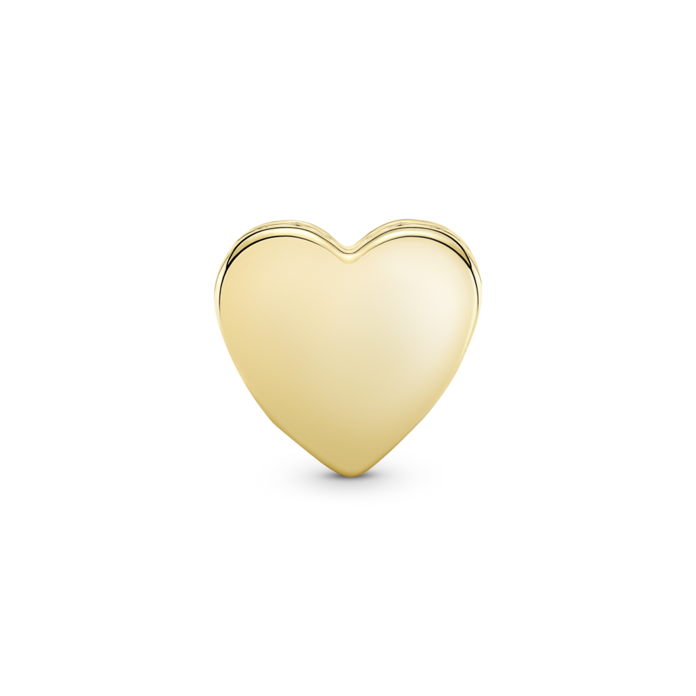 Engravable heart 14k gold-plated charm Engravable heart 14k gold-plated charm