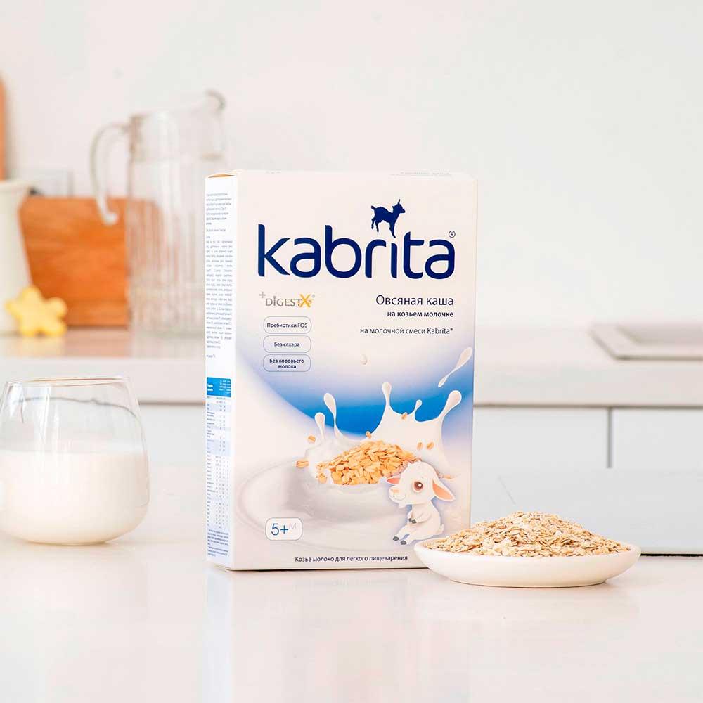 Каша Kabrita на козьем молоке овсяная 5м+ 180 гр