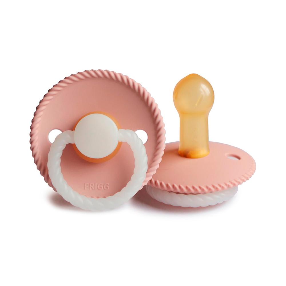 Пустышка FRIGG Rope Latex Blush Night 6-18м