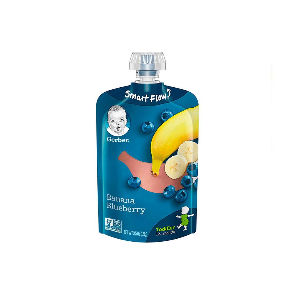 Пюре Gerber банан черника 12м+ 99 гр