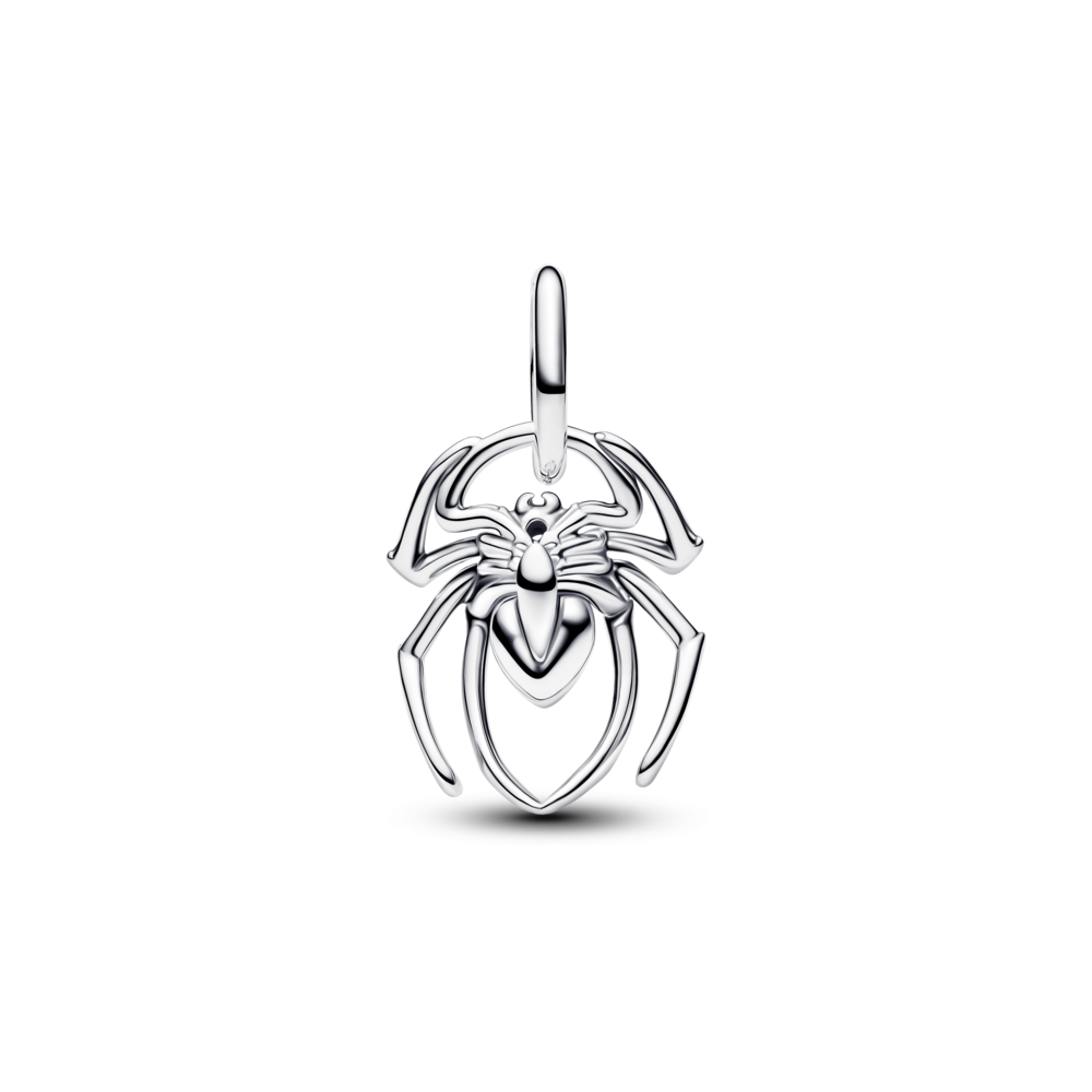 Marvel Spider sterling silver dangle with sky blue and fuchsia rose crystal Marvel Spider sterling silver dangle with sky blue and fuchsia rose crystal