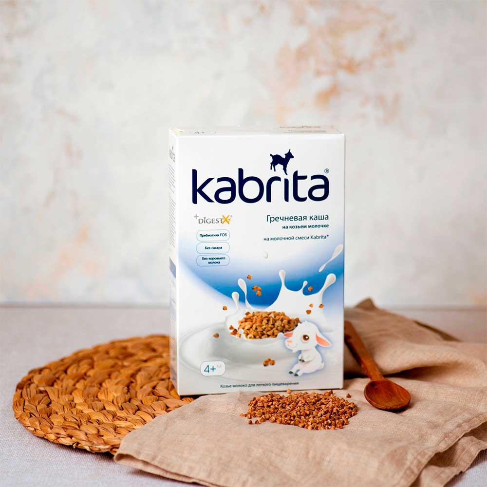 Каша Kabrita на козьем молоке гречневая 4м+ 180 гр