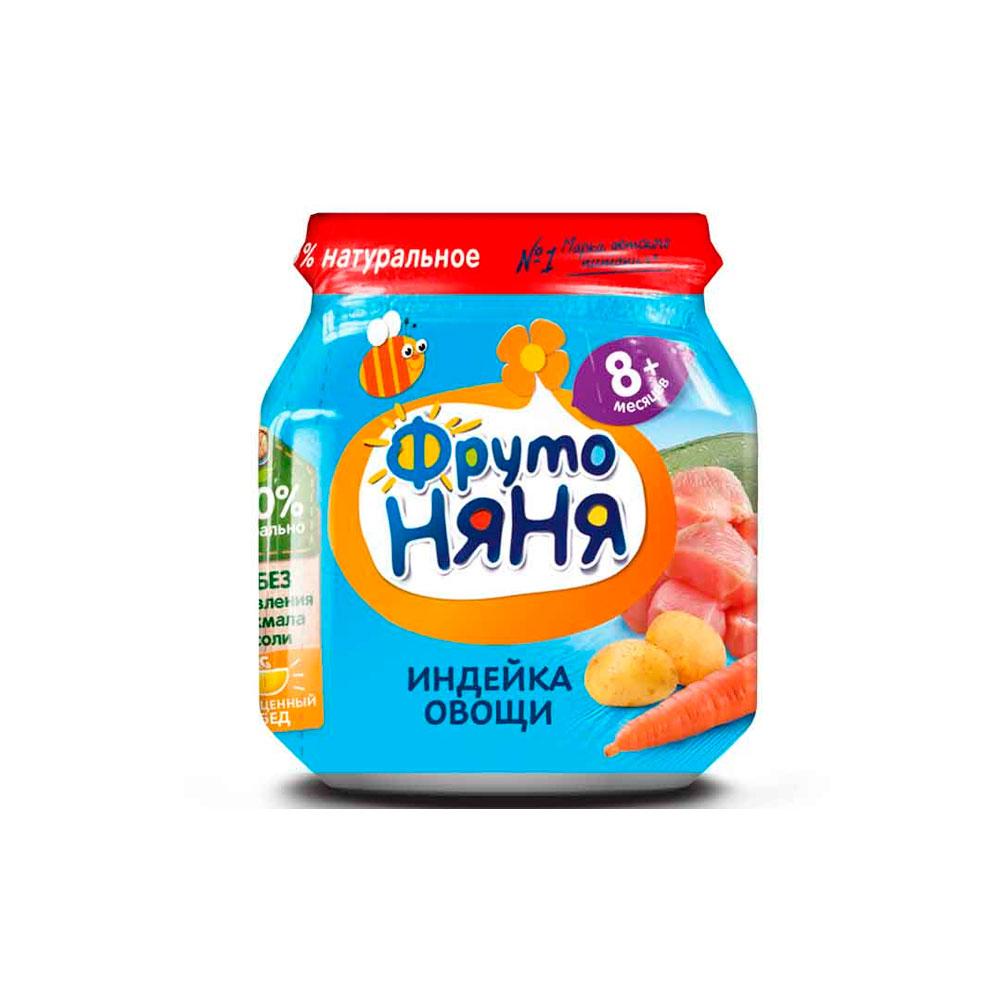 Пюре Фрутоняня индейка овощи 8м+ 100 гр