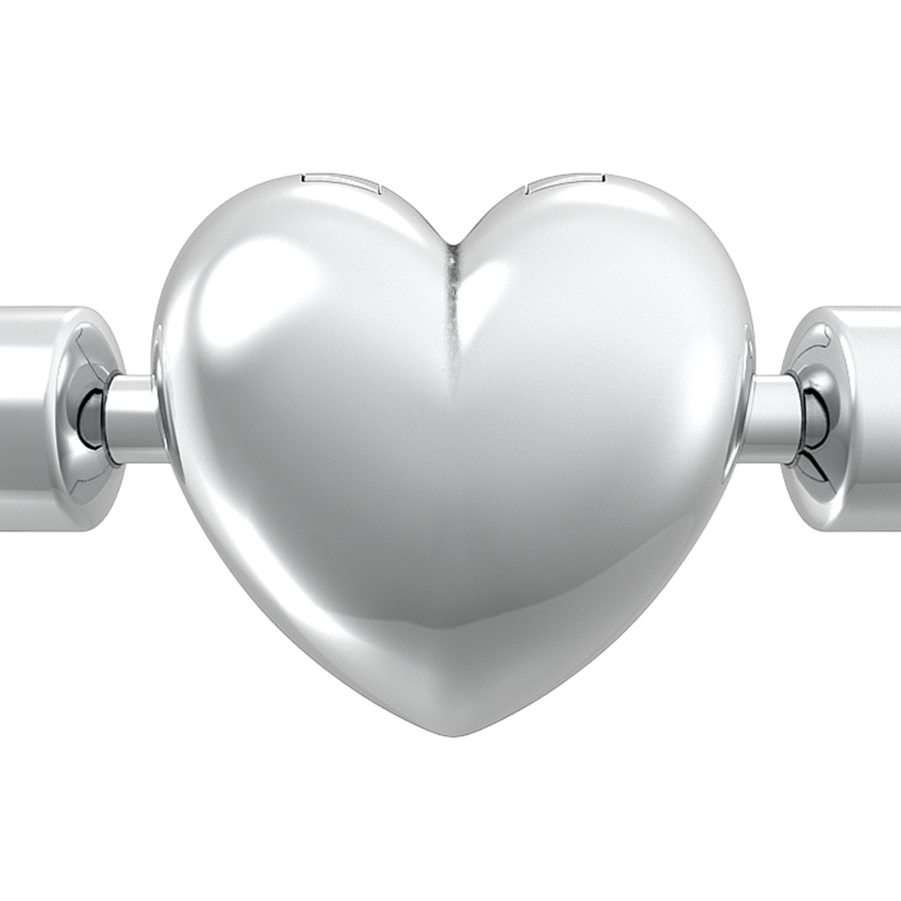 Faceted snake chain sterling silver bracelet with engravable heart clasp Faceted snake chain sterling silver bracelet with engravable heart clasp