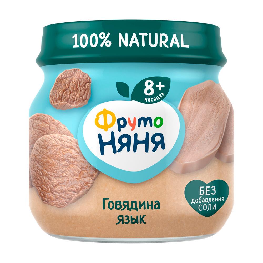 Пюре Фрутоняня говядина язык 8м+ 80 гр Пюре Фрутоняня говядина язык 8м+ 80 гр