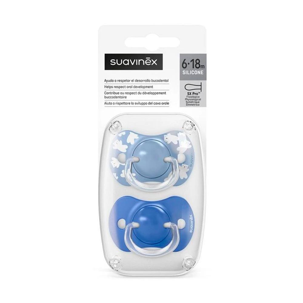 Пустышка Suavinex Wild голубая 6-18м 2шт Пустышка Suavinex Wild голубая 6-18м 2шт