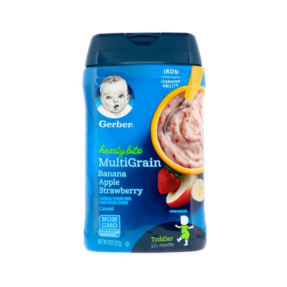 Каша Gerber цельнозерновая банан клубника 12м+